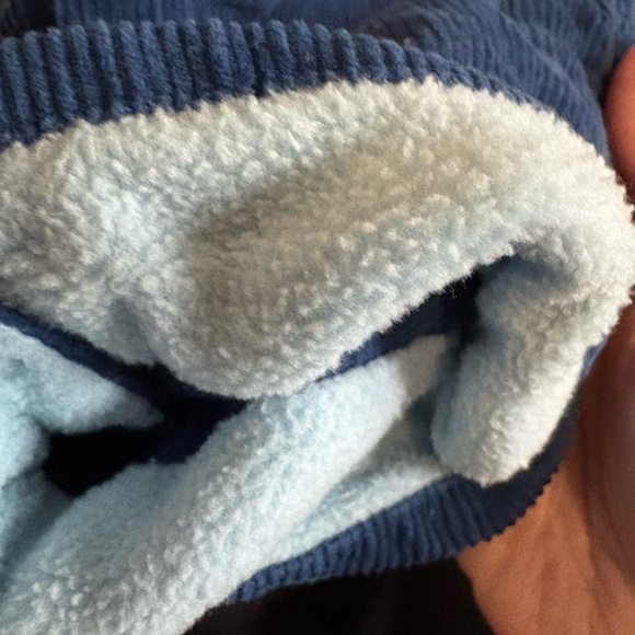 Gymboree Blue Corduroy Kids Overalls with fleece cuffs 6-9mo GUC - Picture 3 of 4